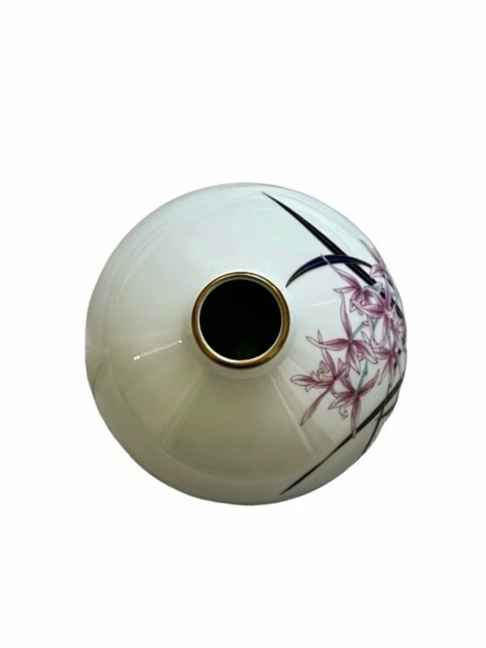 Koransha Spring Orchid Shunran Arita Ware Porcelain Japanese Vase 1989
